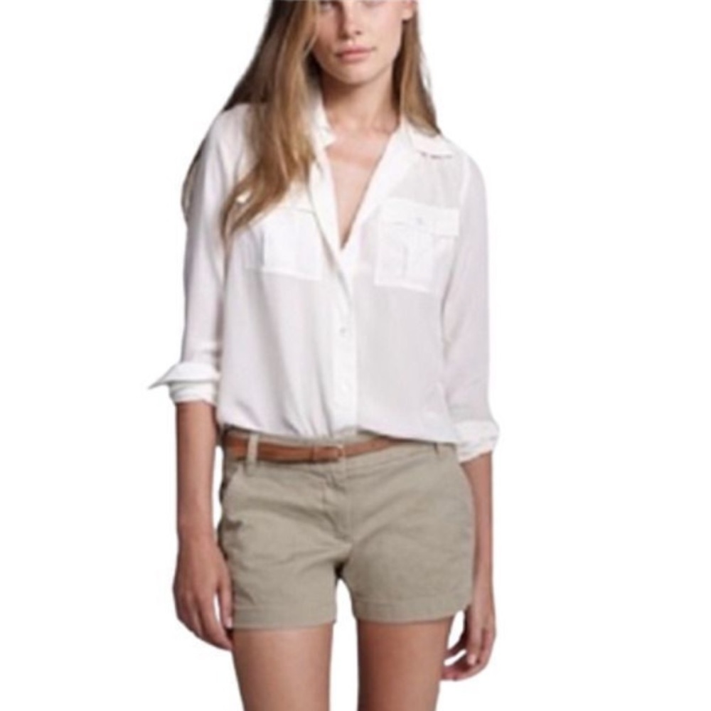 J. Crew 100% Cotton Chino Broken-In Buttery Twill City Fit Shorts Size 4 NWT